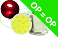 Platte led rood dubbelpolig (pinnen ongelijke hoogte)