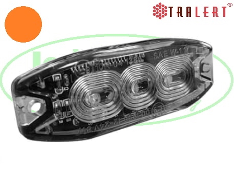 R65 Slimline Flitser 3 LEDs Amber