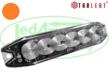 R65 Slimline Flitser 6 LEDs Amber