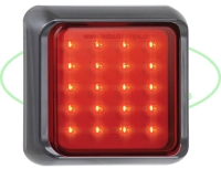 Deens vierkant mistlamp 12cm (100serie)