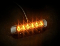 Flitser 6 Leds Amber Dark (S10 serie)