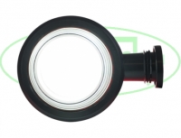 Deense lamp, korte steel  matte lens,