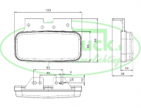 Markeerlicht Amber 0.75mm conn en beugel(1200)