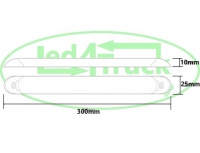 Laadbakverlichting  30cm  chrome (10 serie)