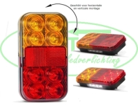 Duo Achterlicht Rechthoek met kent. 12V (149)