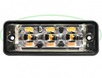 Ultra platte 3 LEDs flitser Rood (SF11)
