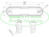 Flitser 6 Leds Amber 1 patroon (SF63 serie)