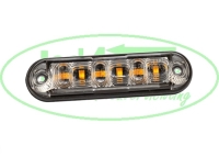 Flitser 6 Leds Amber 1 patroon (SF63 serie)