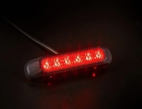 Flitser 6 Leds Rood Dark (S10 serie)