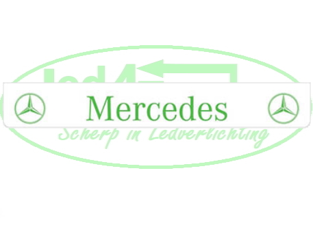 Spatlap Achterbumper Mercedes groene opdruk