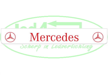 Spatlap Achterbumper Mercedes rode opdruk