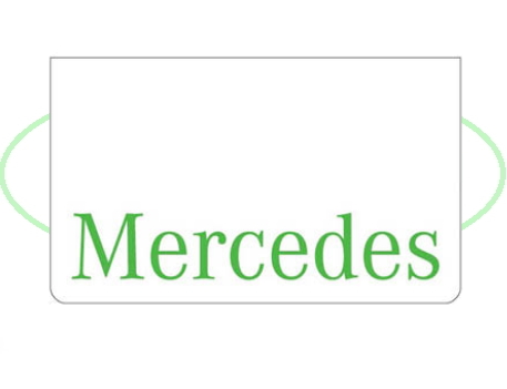 Spatlap Voorbumper Mercedes groen opdruk