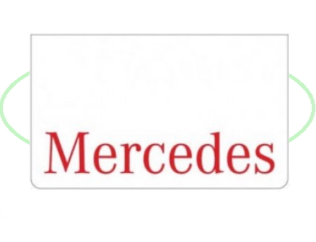 Spatlap Voorbumper Mercedes rood opdruk