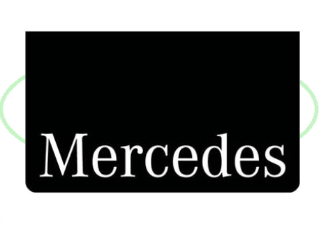 Spatlap Voorbumper Mercedes witte opdruk