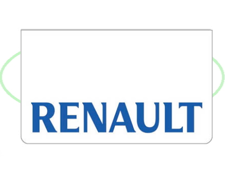 Spatlap Voorbumper Renault blauw opdruk