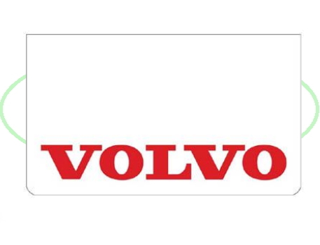 Spatlap Voorbumper Volvo rood opdruk