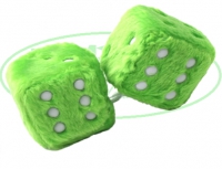 Dobbelstenen Appelgroen 7.5cm