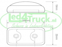 Markeerlicht Rood chrome (58 serie)