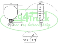 Mistlamp staande montage superseal (320VC serie)
