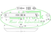 Achterlicht en remlicht slimline Helder (100VC Serie)