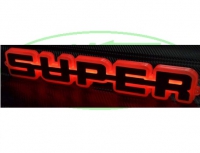 Verlicht SUPER logo Rood