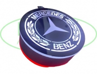 Spiegellamp Mercedes Wit-Rood