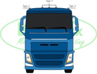Volvo FH 2012+ toplamp wit  type  3 rechts