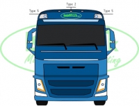 Volvo FH 2012+ toplamp Wit type 5 (set)