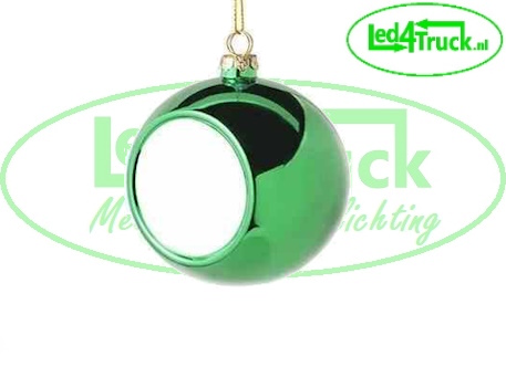 Kerstbal groen (eigen opdruk) 6cm