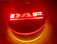 Spiegellamp Daf Amber-Rood