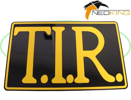 T.I.R. bord zwart (geel)