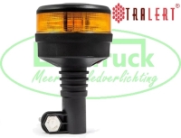 Led zwaailamp amber met amber lens (din opsteek)