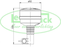 Led zwaailamp amber met amber lens (din opsteek)