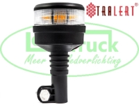 Led zwaailamp amber met heldere lens (din montage)
