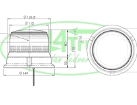 Zwaailamp laag R65 Amber