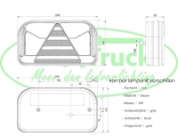 Achterlicht Links 7pins aansluiting nr 13 (500 serie)