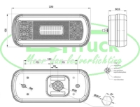 Achterlicht met mistlamp 5PIN (600 serie)