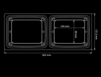 IZE led en FOR9T frame dubbel horizontaal
