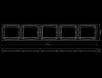IZE led en FOR9T frame 5 bloks